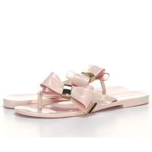Melissa Pale Pink Rubber Harmonic Sweet Bow Sandal Flip Flops EUC Size 5